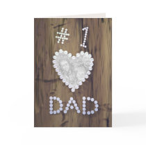 #1 Dad on Wood photo frame cards