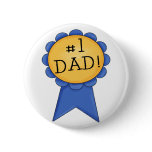 #1 Dad (ribbon) Pinback Buttons