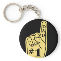 #1 Dad Sports Fan Hand keychains