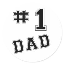 #1 Dad stickers