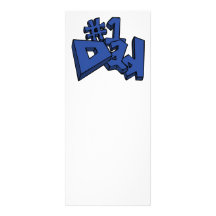 #1 Dad Text Design in Blue Custom Invitations