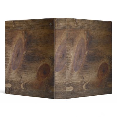 1" Dark Brown Rustic Wood Look Notebook Vinyl Binder by She_Wolf_Medicine
