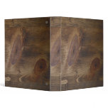 1" Dark Brown Rustic Wood Look Notebook binders