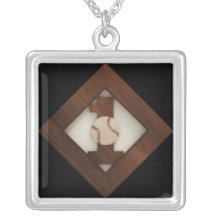 #1 Diamond Baseball Necklace