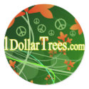 1 Dollar Trees . com Round Stickers