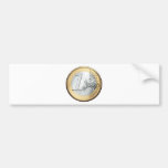 1 EURO Coin Bumper Sticker