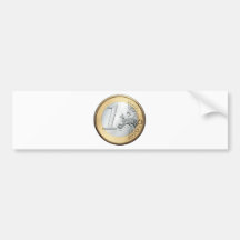 1 EURO Coin Bumper Sticker