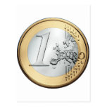 1 EURO Coin Postcards
