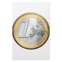 1 EURO Coin Stationery Paper