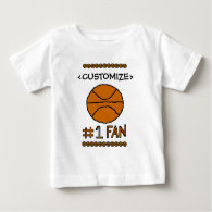 #1 Fan Basketball Customize it Tee Shirt