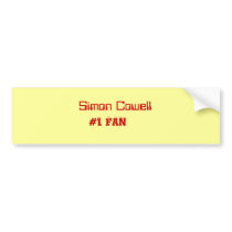 #1 FAN, , Bumper sticker fans bumper stickers