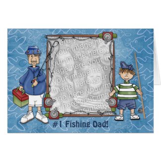 #1 Fishing Dad Greeting Card