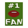 #1 Football Fan Postcard