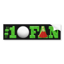 #1 Golf Fan bumper stickers by marilynstraus #1 Golf Fan bumper stickers