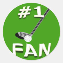 #1 Golf Fan Stickers