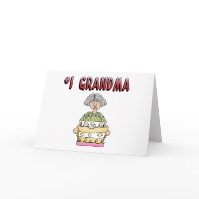 #1 Grandma (birthday) Greeting Cards by familymembers