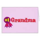 #1 Grandma Greeting Card