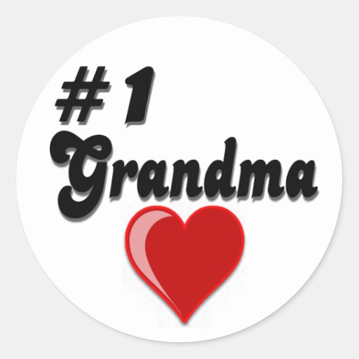 1 Grandma Grandparent's Day Gifts Classic Round Sticker Zazzle