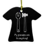 #1 Grandpa Best Grandpa Black & White Christmas ornaments