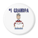 #1 Grandpa (birthday) Refrigerator Magnet