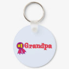 #1 Grandpa Round Keychain