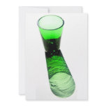 1 Green Cocktail Shot Glass Personalized Announcements