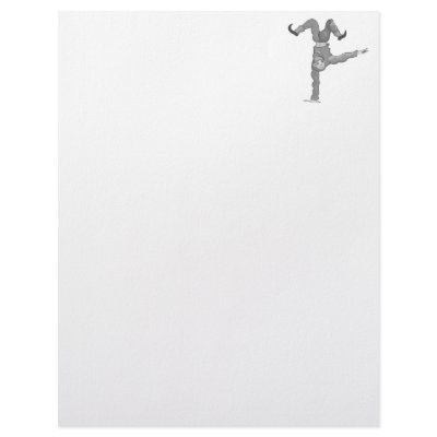 1 handed handstand clown letterhead design by Clown_Town