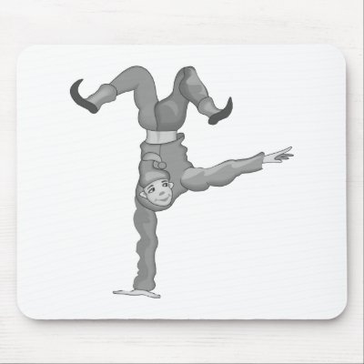 1 handed handstand clown mousepad by Clown_Town