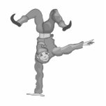 1 handed handstand clown cut outs
