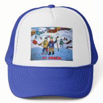 #1 HOCKEY COACH Hat