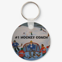 #1 HOCKEY COACH Key Chain keychains