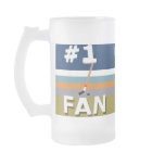 #1 Hockey Fan Blue, Gold, Silver, and Orange Mug