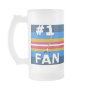 #1 Hockey Fan French & Navy Blue, Red, White, and  Coffee Mugs