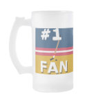 #1 Hockey Fan Navy Blue, Red, White, and Gold Mug