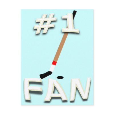 #1 Hockey Fan Postcard by theultimatefanzone