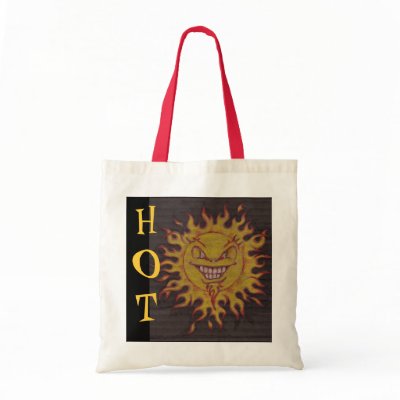 1 HOT TOTE CANVAS BAGS by bryzdezines