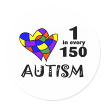 1 in 150 (2 Hrts) stickers by CelebrationZazzle 1 in 150 (2 Hrts) stickers