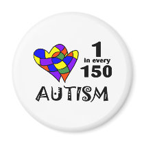 1 In 150 (Two Hearts) Magnet