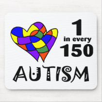 1 In 150 (Two Hearts) Mouse Mat