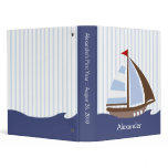 1-inch Adorable Nautical Sailboat Custom Binder