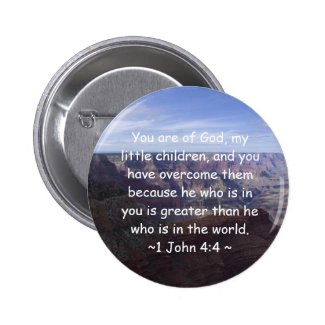 1 John 4:4 Pinback Button