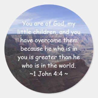 1 John 4:4 Stickers