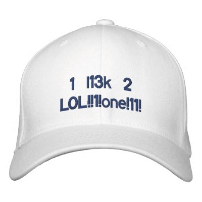 1 l13k 2 L0L!!1!one!11! Baseball Cap by Spazydragon