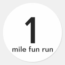 1 Mile Fun Run Sticker