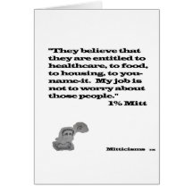 1% Mitt Greeting Cards