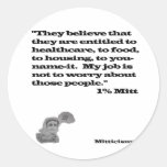 1% Mitt Round Stickers