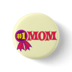 #1 Mom Round Button