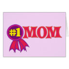 #1 Mom Greeting Card