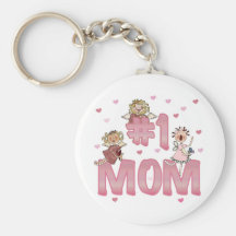 #1 Mom Keychain