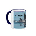 #1 Mom Orca/Killer Whale Mug by OrcaWatcher #1 Mom Orca/Killer Whale Mug